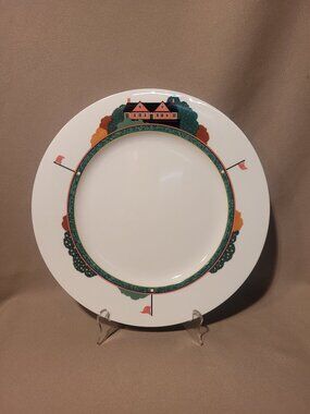 Christopher Stuart Fairway HK204 Round Chop Serving Platter 12 1/8"
